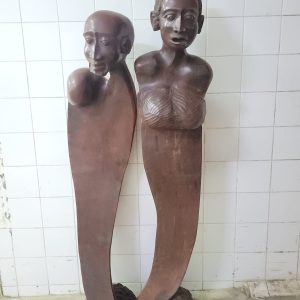 LOT 024: CARVED STATUES.